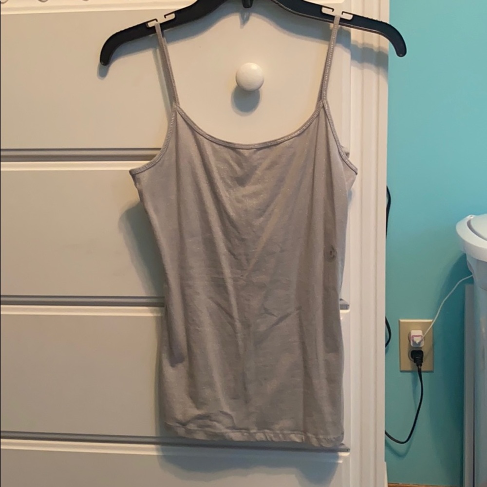NEVER WORN sparkle grey aeropostale tank top
